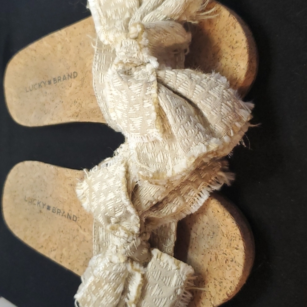Lucky Brand Boho Bow Sandals SZ 6.5